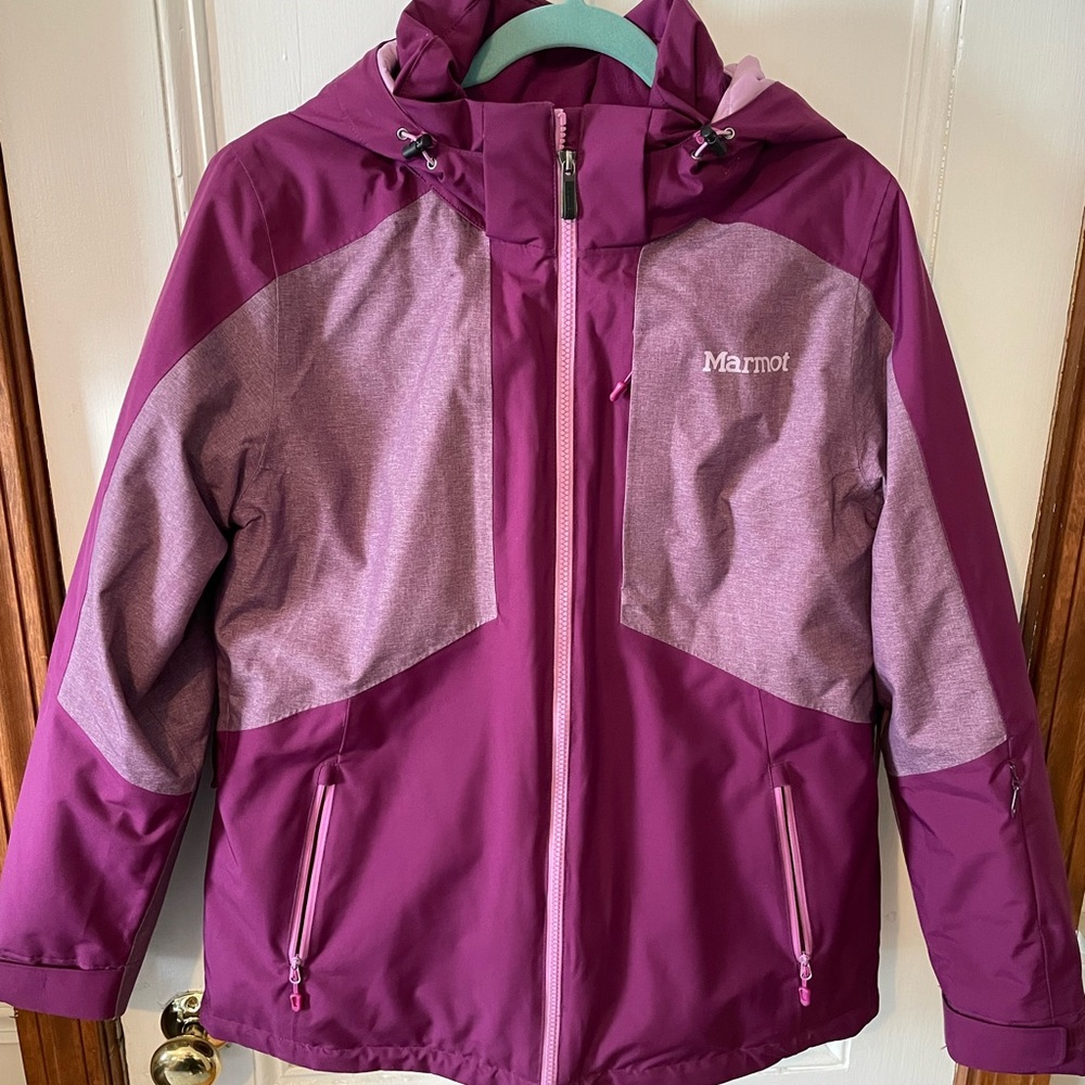 Womens purple Marmot ski jacket